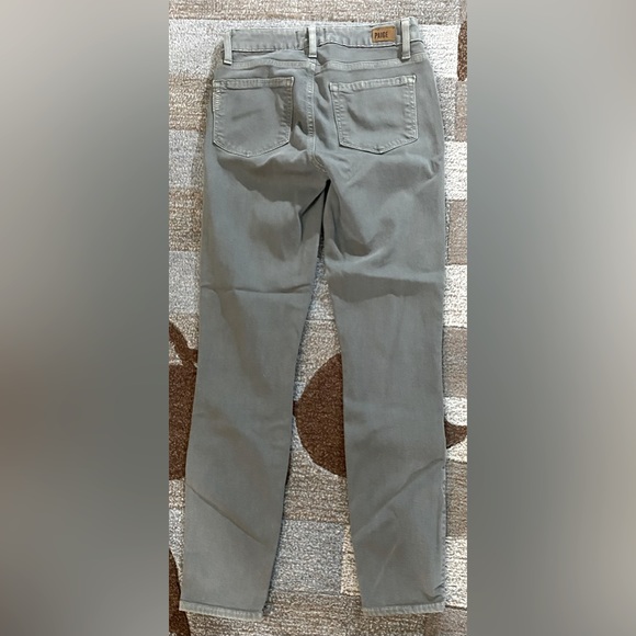 PAIGE Verdugo Ankle Mid-Rise Skinny Jeans in Faded Vine. - Picture 4 of 6